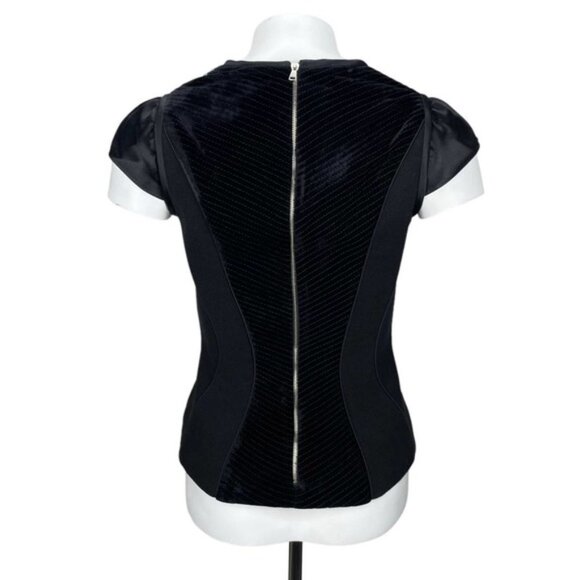 AQUILANO RIMONDI Silk Wool Blend Rear Zip Top Sz Small - Picture 4 of 6